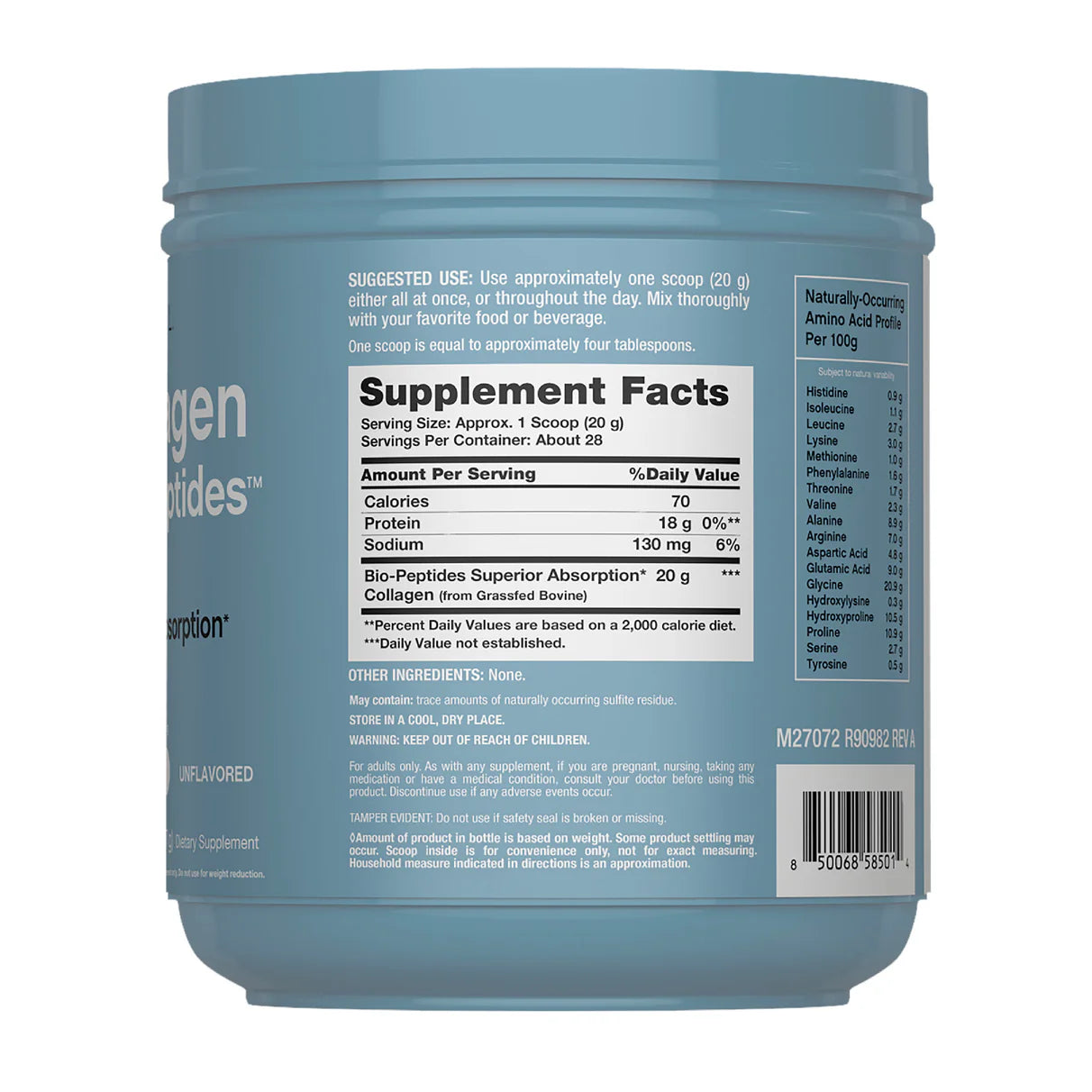 Collagen Bio-Peptides Grassfed, 20 oz (567 g) Powder