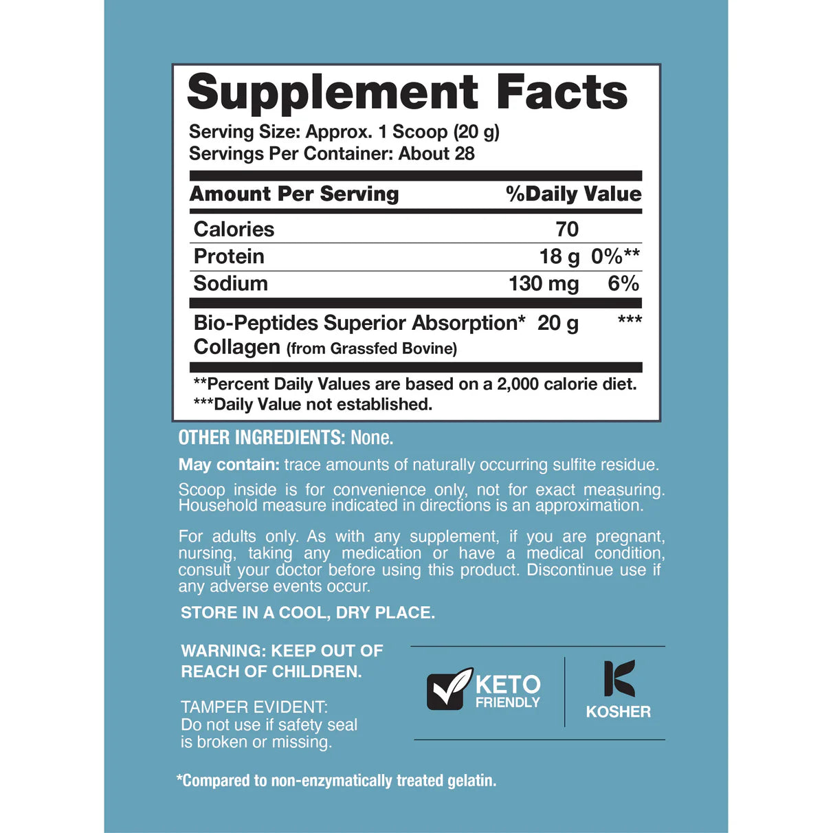 Collagen Bio-Peptides Grassfed, 20 oz (567 g) Powder