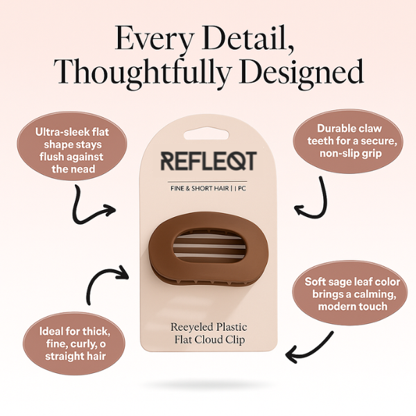 Refleqt™  Flat Claw Clips For Women (4 Clips)