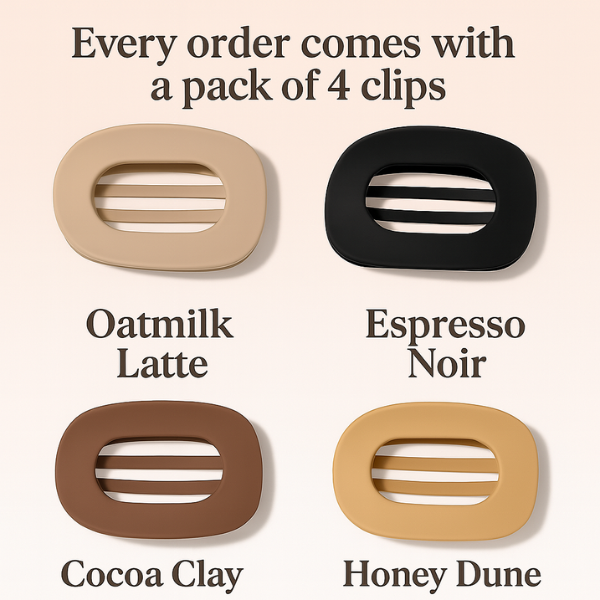 Refleqt™  Flat Claw Clips For Women (4 Clips)